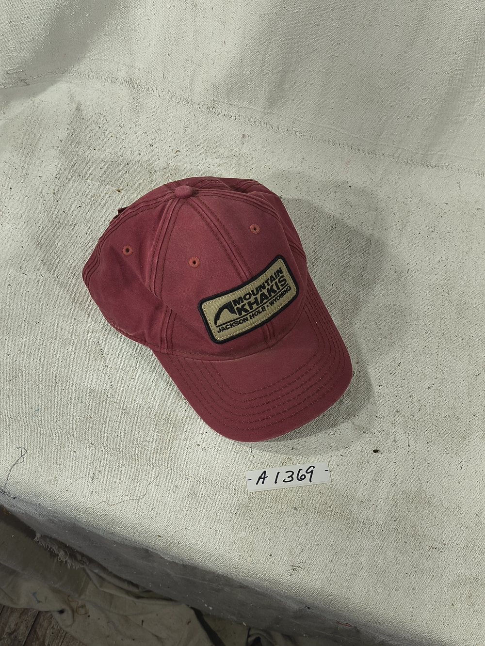 Mountain Khakis Jackson Hole Wyoming Men's Adjustable Red Cap